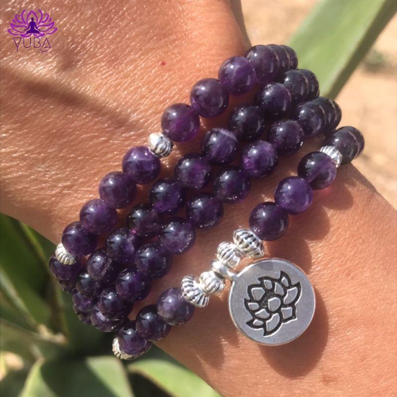 108 Amethysts Mala - YUBA Spirit