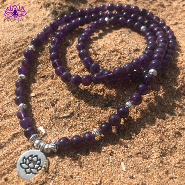 108 Amethysts Mala - YUBA Spirit