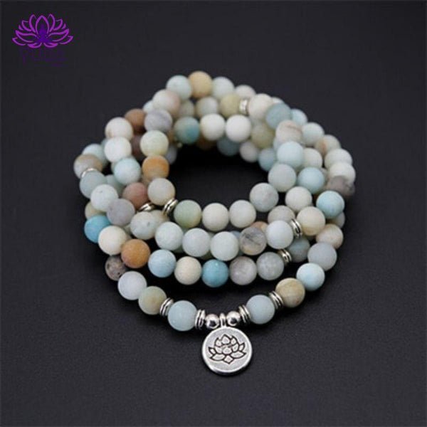 108 Frosted Amazonite Mala - YUBA Spirit