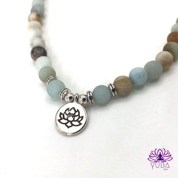 108 Frosted Amazonite Mala - YUBA Spirit