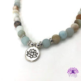 108 Frosted Amazonite Mala - YUBA Spirit