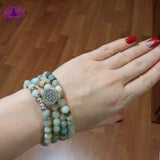 108 Frosted Amazonite Mala - YUBA Spirit