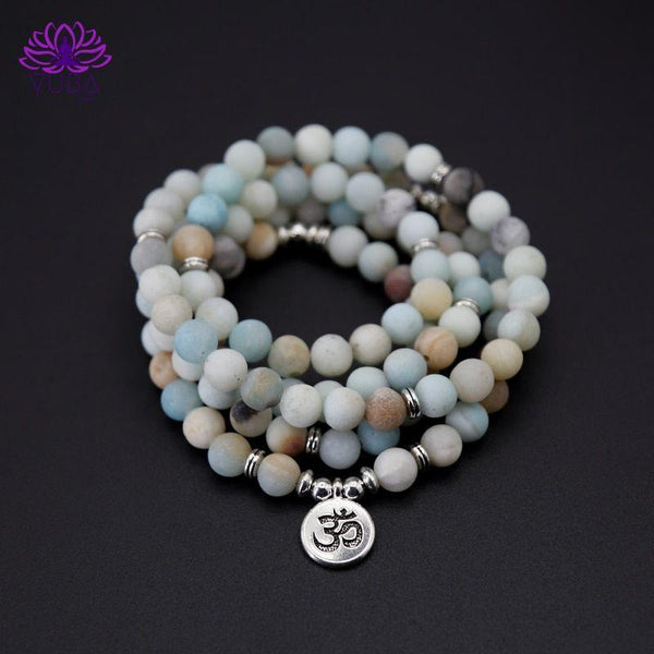 108 Frosted Amazonite Mala - YUBA Spirit