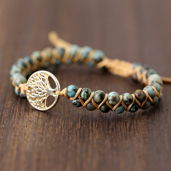 Tree of Life African Jasper Bracelet