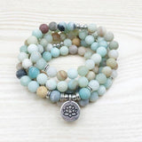 108 Frosted Amazonite Mala - YUBA Spirit