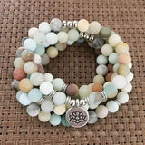 108 Frosted Amazonite Mala - YUBA Spirit