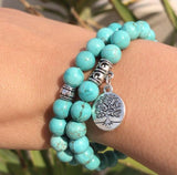 Tree of Life Turquoise Double Bracelet - YUBA Spirit