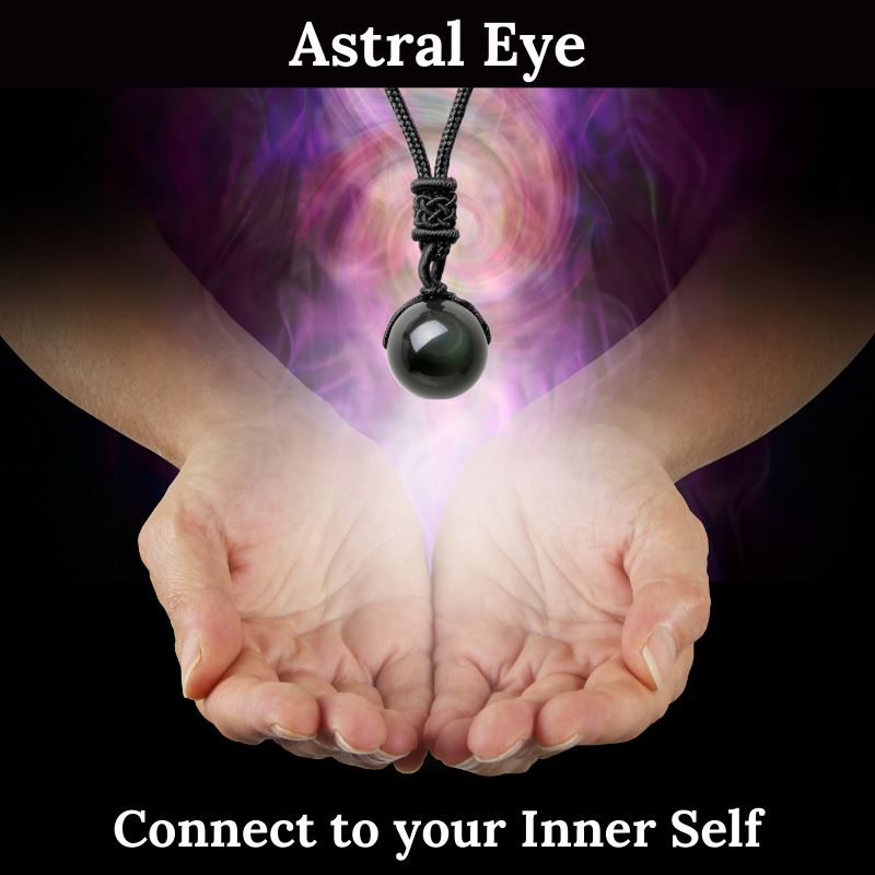 Astral Eye Rainbow Obsidian Necklace - YUBA Spirit