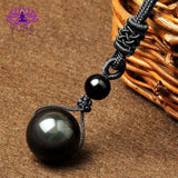 Astral Eye Rainbow Obsidian Necklace - YUBA Spirit