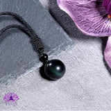 Astral Eye Rainbow Obsidian Necklace - YUBA Spirit