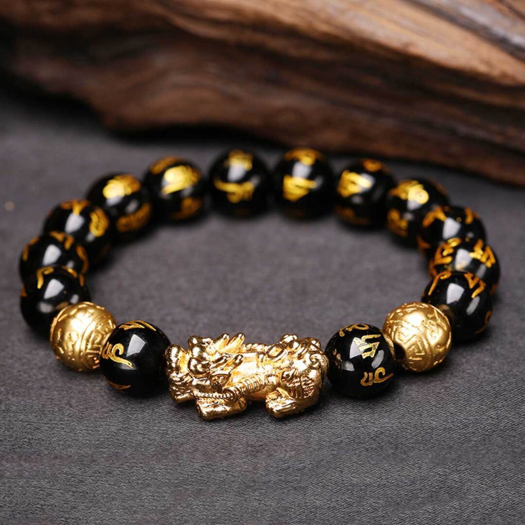 Amazon.com: AJAYCA Feng Shui Bracelet, Black Agate Pi Xiu Charm Bracelet,  Men's Good Luck Bracelet, Attract Wealth, Gifts for Dad from Daughter Son  Kids, Unique Birthday Gifts for Men Boyfriend Husband: Clothing,