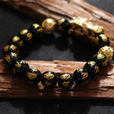 Feng Shui Bracelet - Pixiu and Obsidian - YUBA Spirit