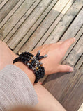 108 Tiger's Eye & Black Agate Mala - YUBA Spirit