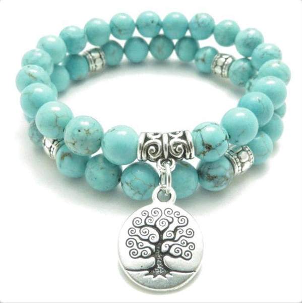 Tree of Life Turquoise Double Bracelet - YUBA Spirit