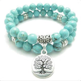 Tree of Life Turquoise Double Bracelet - YUBA Spirit