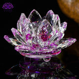 "Feng Shui" Crystal Lotus Flower - 8 colors available - YUBA Spirit