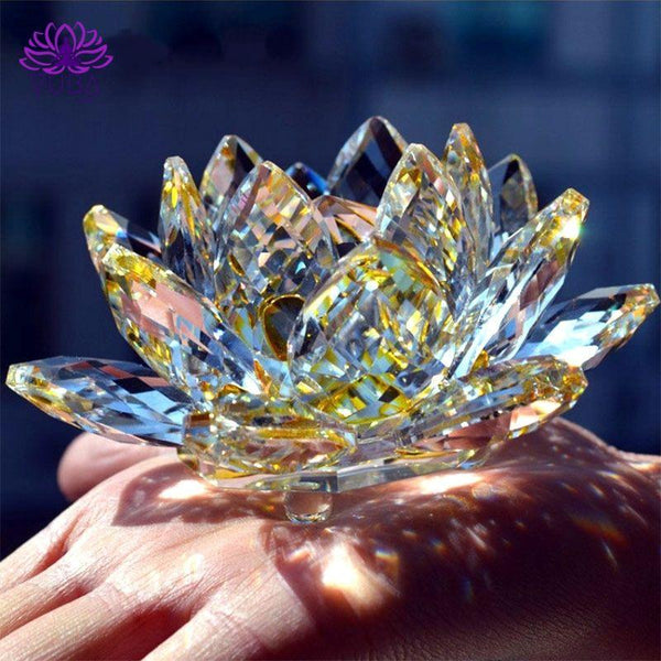 "Feng Shui" Crystal Lotus Flower - 8 colors available - YUBA Spirit