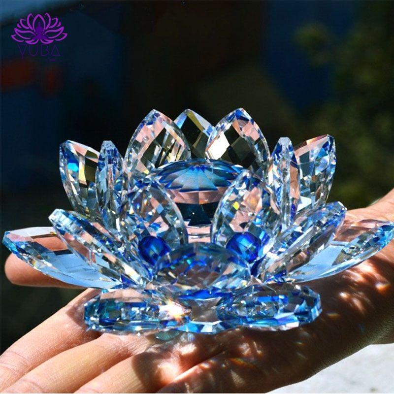 "Feng Shui" Crystal Lotus Flower - 8 colors available - YUBA Spirit