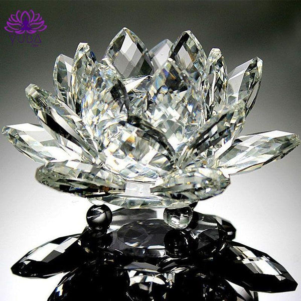 "Feng Shui" Crystal Lotus Flower - 8 colors available - YUBA Spirit