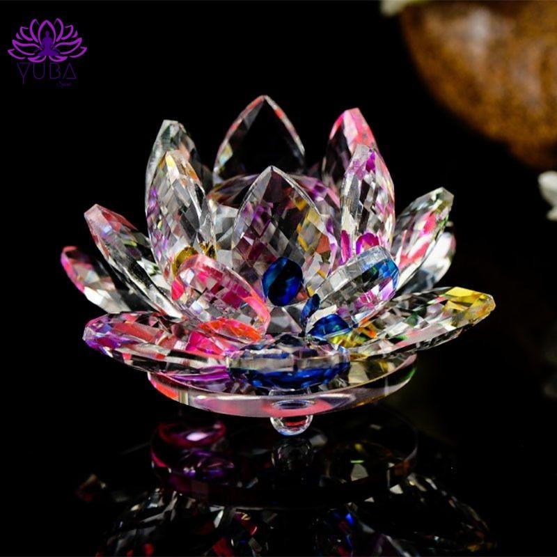 "Feng Shui" Crystal Lotus Flower - 8 colors available - YUBA Spirit