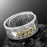 Feng Shui Wealth Ring - Pixiu and Mani Mantra - YUBA Spirit