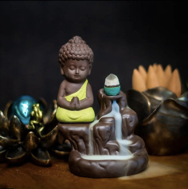 "Buddha by Waterfall" Incense Burner + Premium Gift - YUBA Spirit