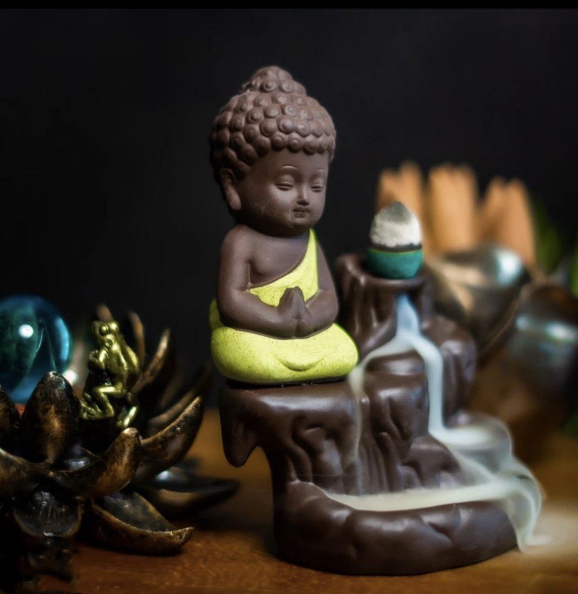 "Buddha by Waterfall" Incense Burner + Premium Gift - YUBA Spirit