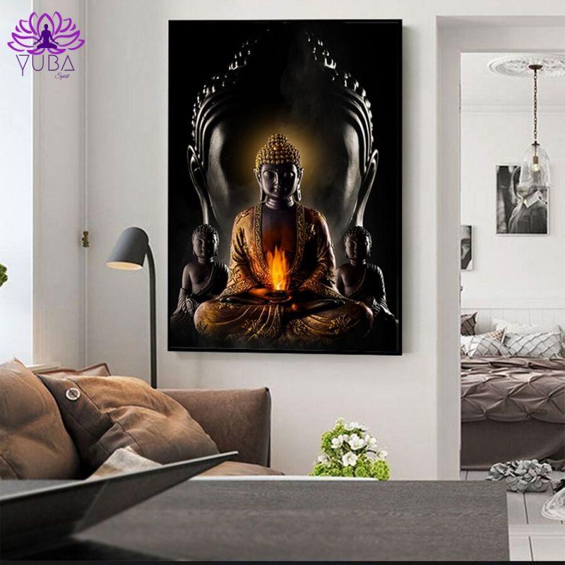 Modern Black Buddha Canvas - YUBA Spirit