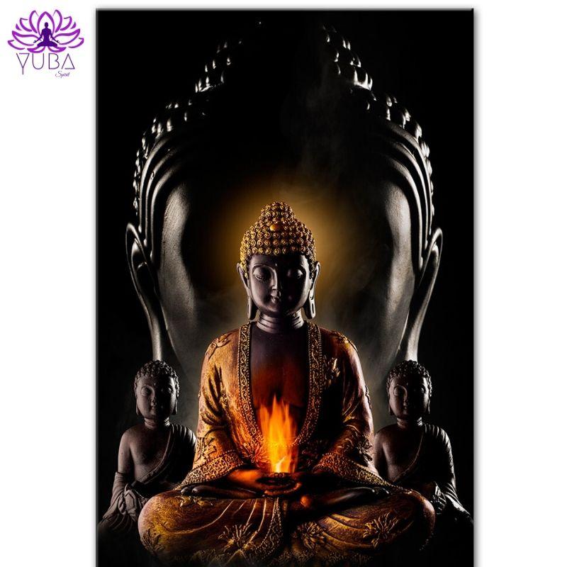 Modern Black Buddha Canvas - YUBA Spirit