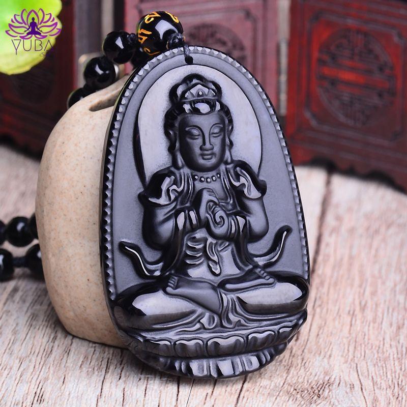 Preaching Buddha Obsidian Pendant - YUBA Spirit