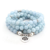 108 Blue Chalcedony Mala - YUBA Spirit