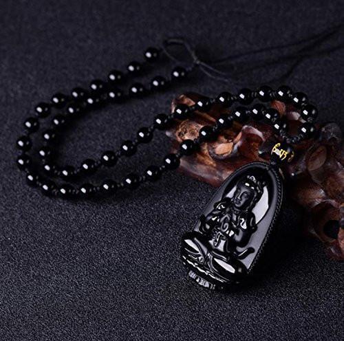 Preaching Buddha Obsidian Pendant